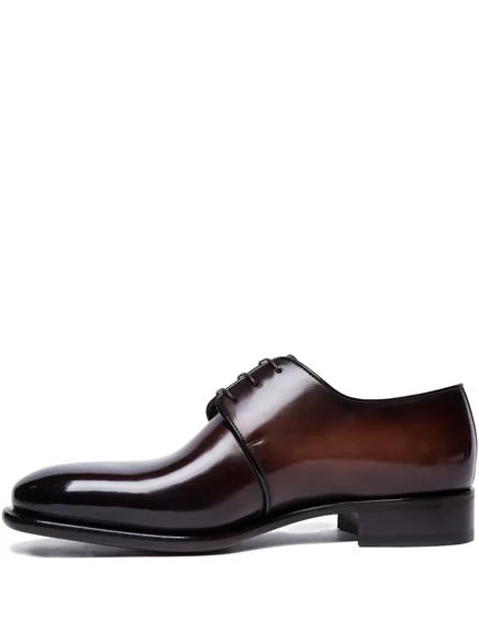 Мужские дерби Santoni кожаные, коричневые