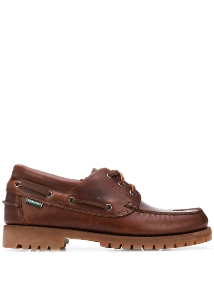 Мужские кожаные лодочные туфли Sebago Acadia, коричневые