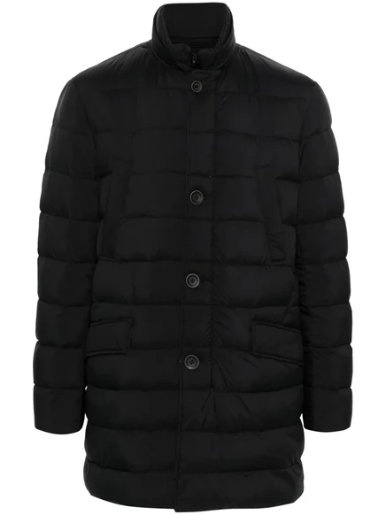 Утепленное стеганое пальто Herno black
