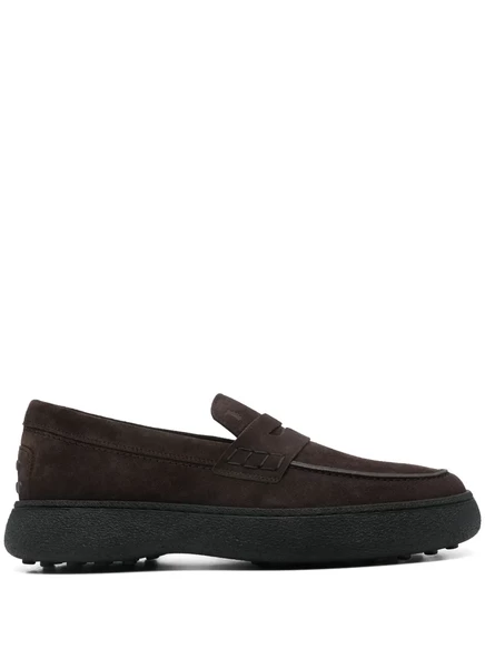 Мужские лоферы Tod's из замши, коричневые