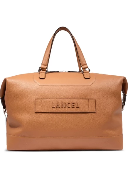 Дорожная сумка Lancel Ninon кожаная, коричневая