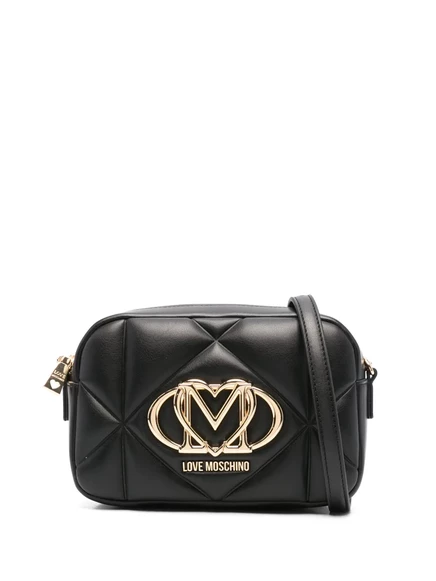 Сумка через плечо Love Moschino с логотипом и табличкой black