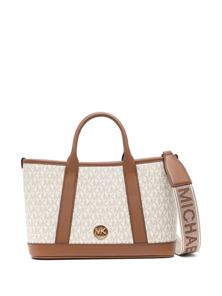Маленькая сумка-ранец Michael Kors с монограммой Луизы neutrals