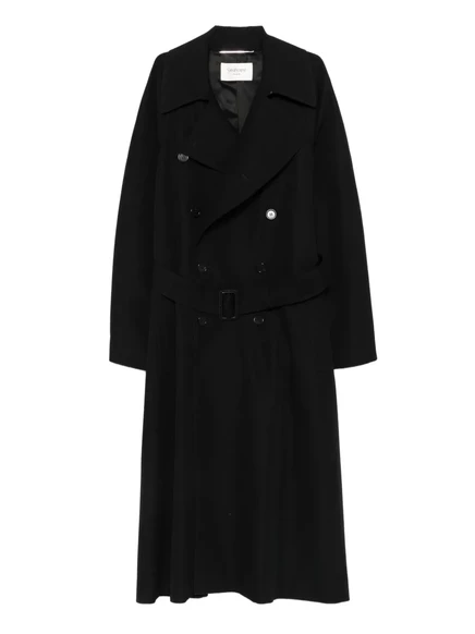 Жакет с поясом на пуговицах от Saint Laurent black