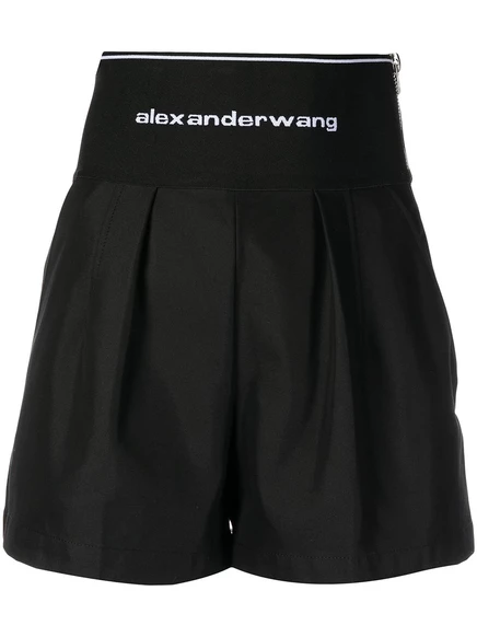 Шорты-сафари с логотипом Alexander Wang на поясе black