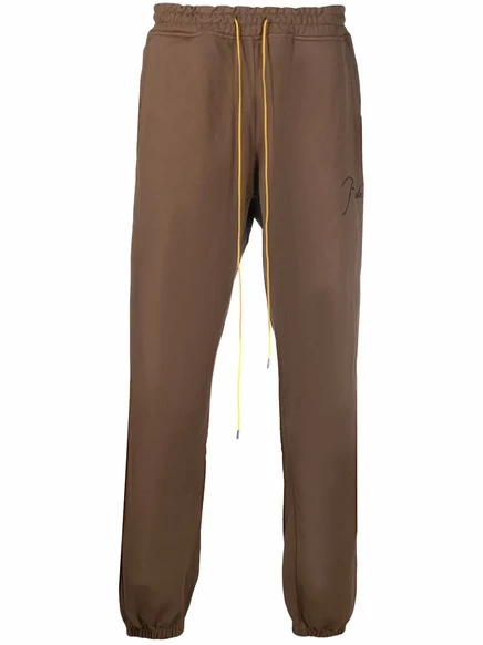 Мужские спортивные штаны RHUDE на кулиске, коричневые