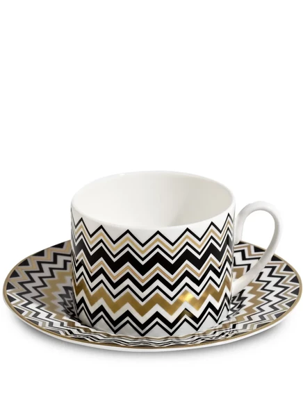Чайная пара Missoni Home Zig Zag, разноцветная