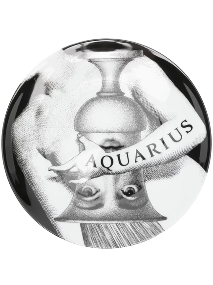 Декоративная тарелка Fornasetti n.358, 26 см, черно-белая