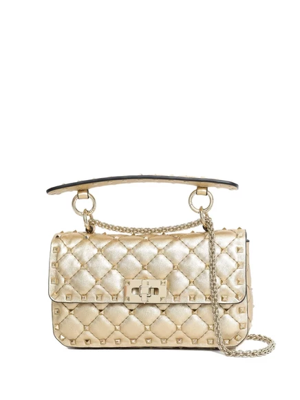 Сумка на плечо Valentino Garavani Rockstud Spike, бежевая