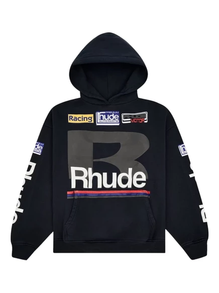 Мужское худи Rhude Petrol с логотипом, черное