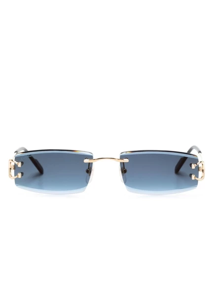 Солнцезащитные очки Cartier Eyewear прямоугольные, золотистые