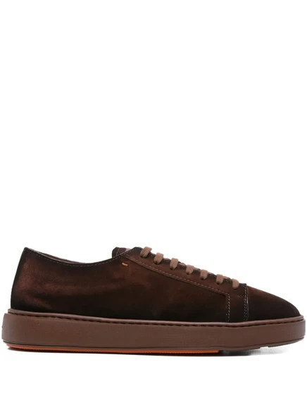 Мужские замшевые кроссовки Santoni, коричневые