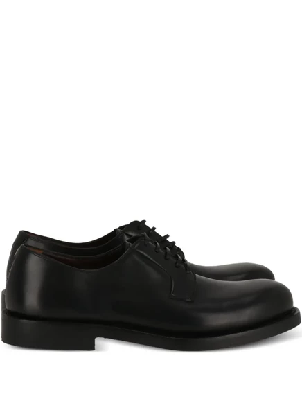 Мужские дерби Ferragamo из гладкой кожи, черные