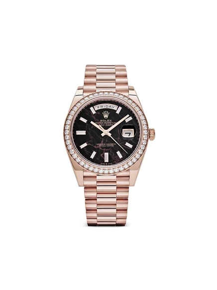 Часы Rolex Day-Date 40 мм из розового золота 18 кт, черные