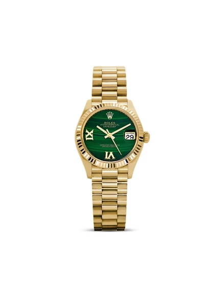 Женские часы Rolex Datejust 31 мм золото, зеленый циферблат