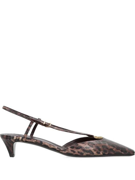 Откидные туфли-лодочки FENDI диаметром 40 мм brown