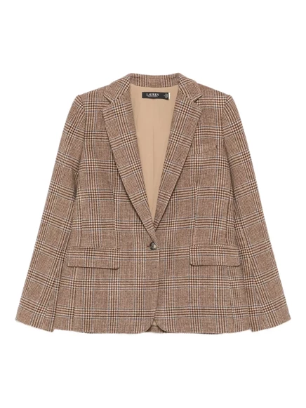 Клетчатый блейзер Lauren Ralph Lauren Bonaro brown