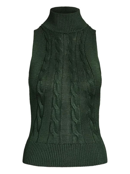 Женский вязаный топ Ralph Lauren Collection, темно-зеленый