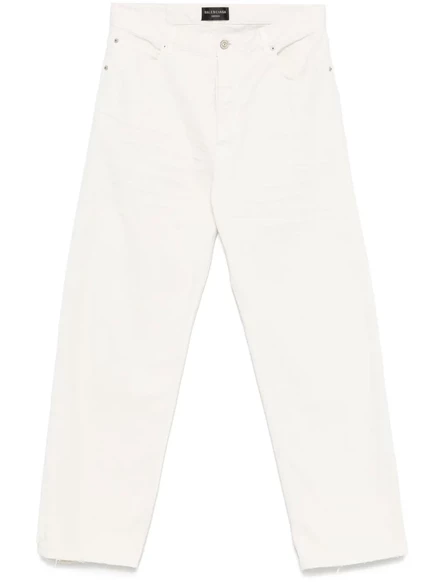 Джинсы Balenciaga с эффектом потертости white