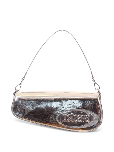 Сумка через плечо с верхней ручкой и ремешком на цепочке Just Cavalli metallic
