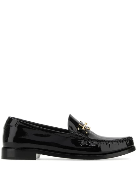 Мужские лаковые лоферы Saint Laurent Le Loafer, черные