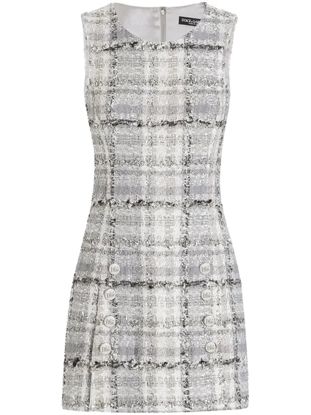 Мини-платье из твида Dolce & Gabbana grey