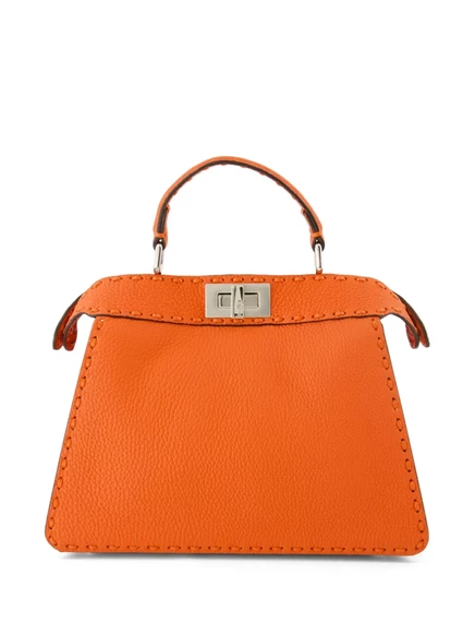 Женская сумка-тоут Fendi Peekaboo ISeeU, оранжевая
