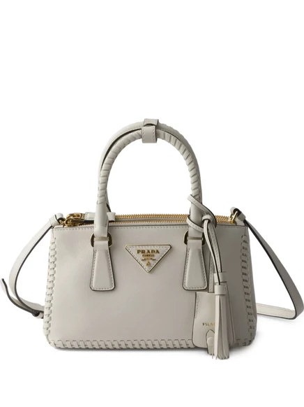 Женская кожаная сумка Prada Mini Galleria, слоновая кость