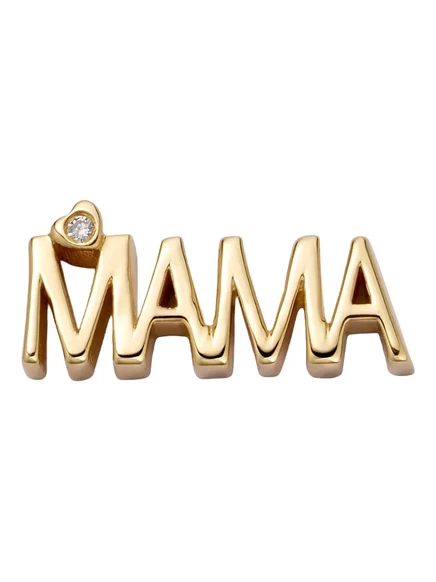 Женская подвеска Loquet 18K Mama с бриллиантом, золотая