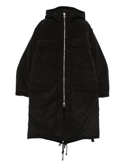 Стеганое пальто с капюшоном OAMC black