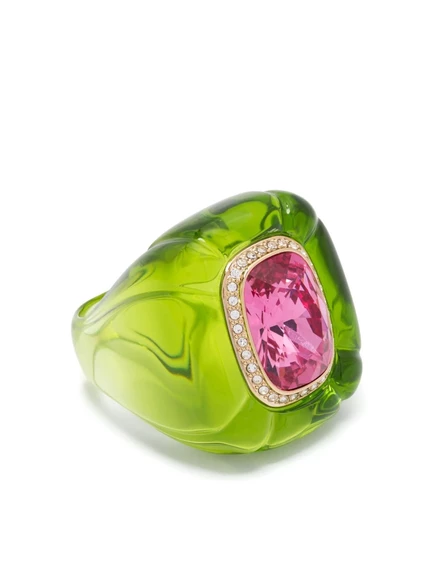 Женское кольцо Swarovski Dulcis, зеленое