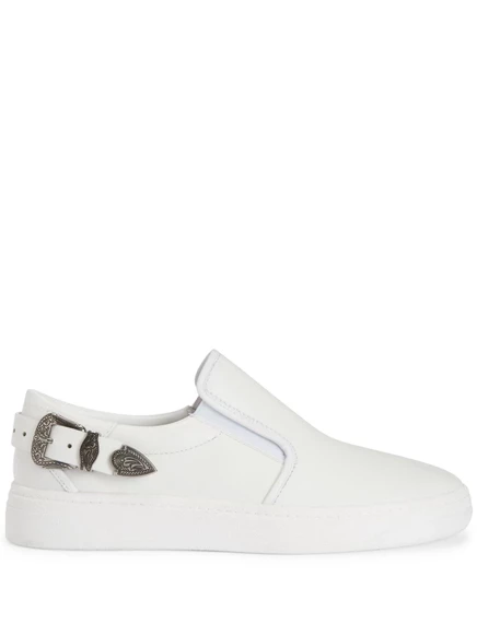 Мужские слипоны Giuseppe Zanotti GZ94 Deluxe из кожи, белые