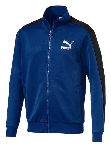 Мужская спортивная куртка Puma T7 с боковыми полосами, синяя