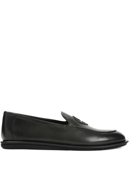 Мужские лоферы Giorgio Armani с логотипом, черные