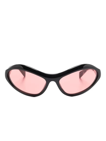 Женские очки Prada Eyewear обтекаемые, черные