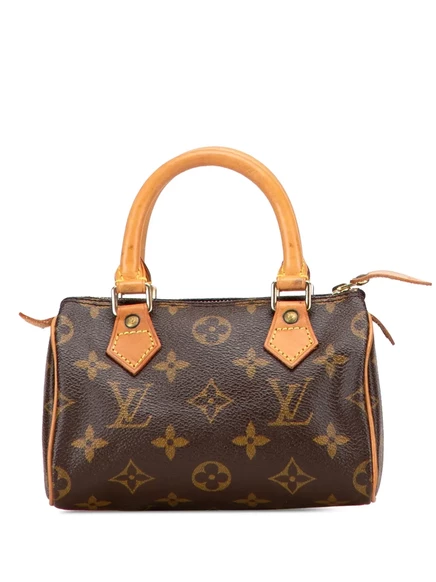 Сумка Louis Vuitton 1997 года выпуска, бывшая в употреблении, с монограммой Mini Speedy HL brown