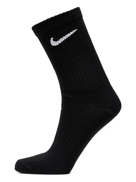 Унисекс носки Nike 3 пары с логотипом Swoosh, черные