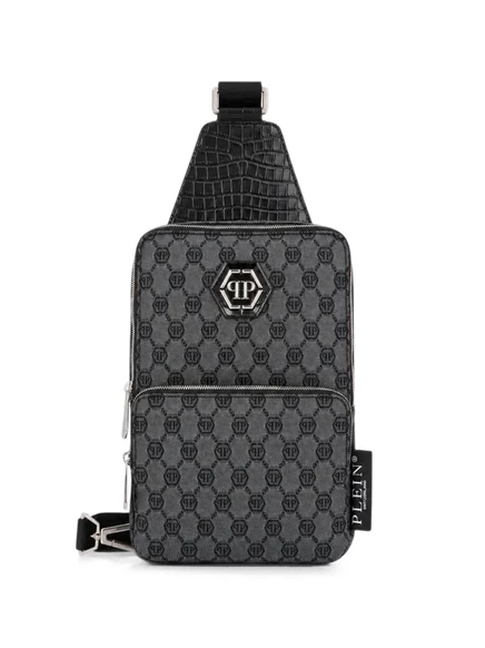 Мужская джинсовая сумка через плечо Philipp Plein, серая