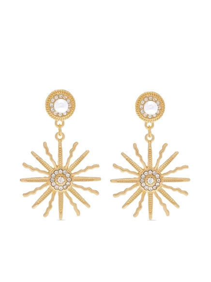 Женские серьги HZMER JEWELLERY с солнцем, золотистые