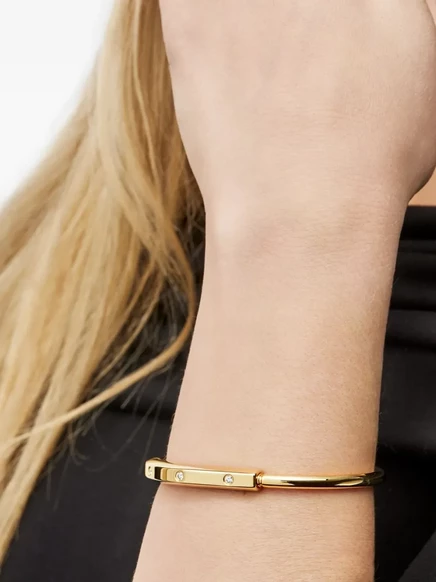 Женский браслет-манжета Tiffany & Co. Lock 18K с бриллиантами, золотой