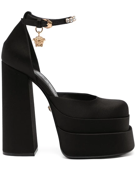Туфли-лодочки на платформе Versace Medusa Aevitas black