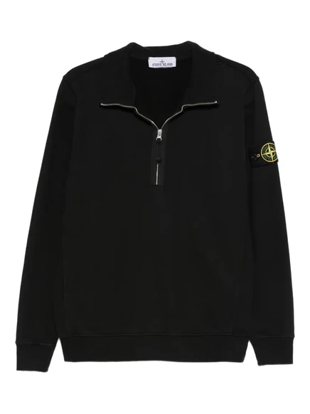Женский свитшот Stone Island на молнии, черный