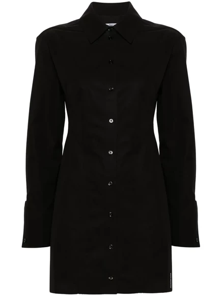 Мини-платье-рубашка на косточках от Alexander Wang black