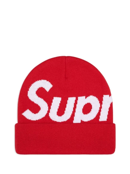 Мужская шапка-бини Supreme Big Logo, красная