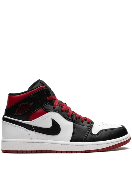 Кроссовки Jordan Air Jordan 1 Mid, бело-черно-красные