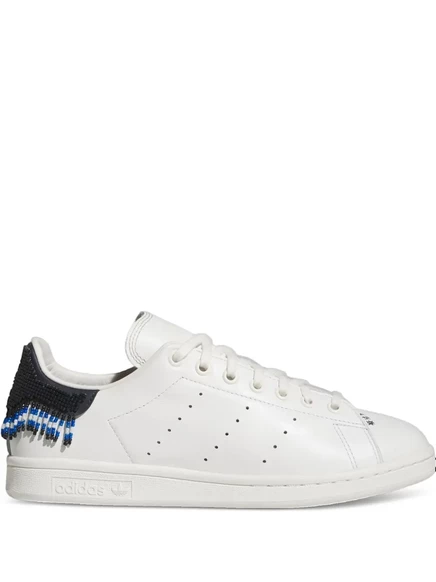 Мужские кроссовки Adidas Stan Smith CLOT с бисером, белые