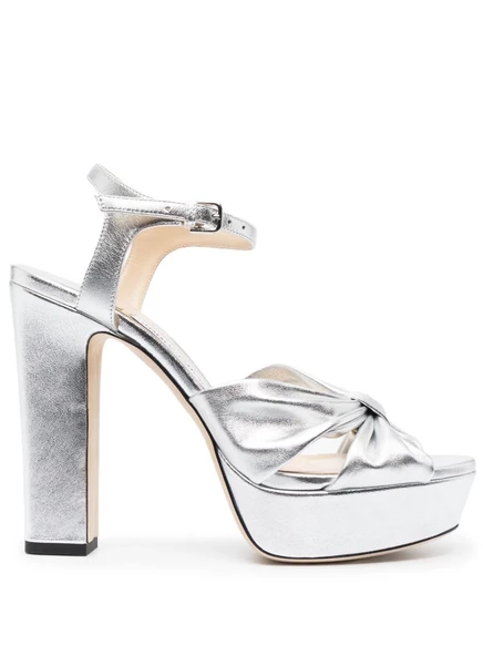 Женские босоножки Jimmy Choo Heloise, серебристые