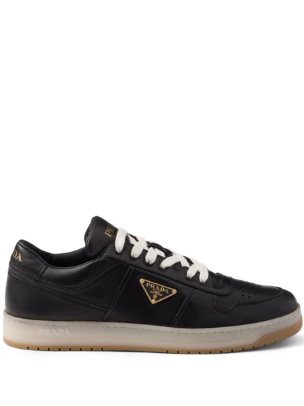 Кожаные кроссовки Prada Downtown black