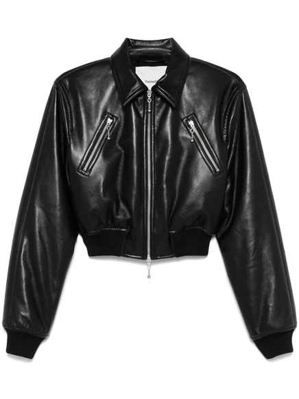 Куртка из искусственной кожи Nanushka black