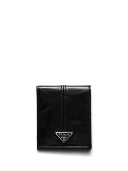 Кожаный бумажник Prada black